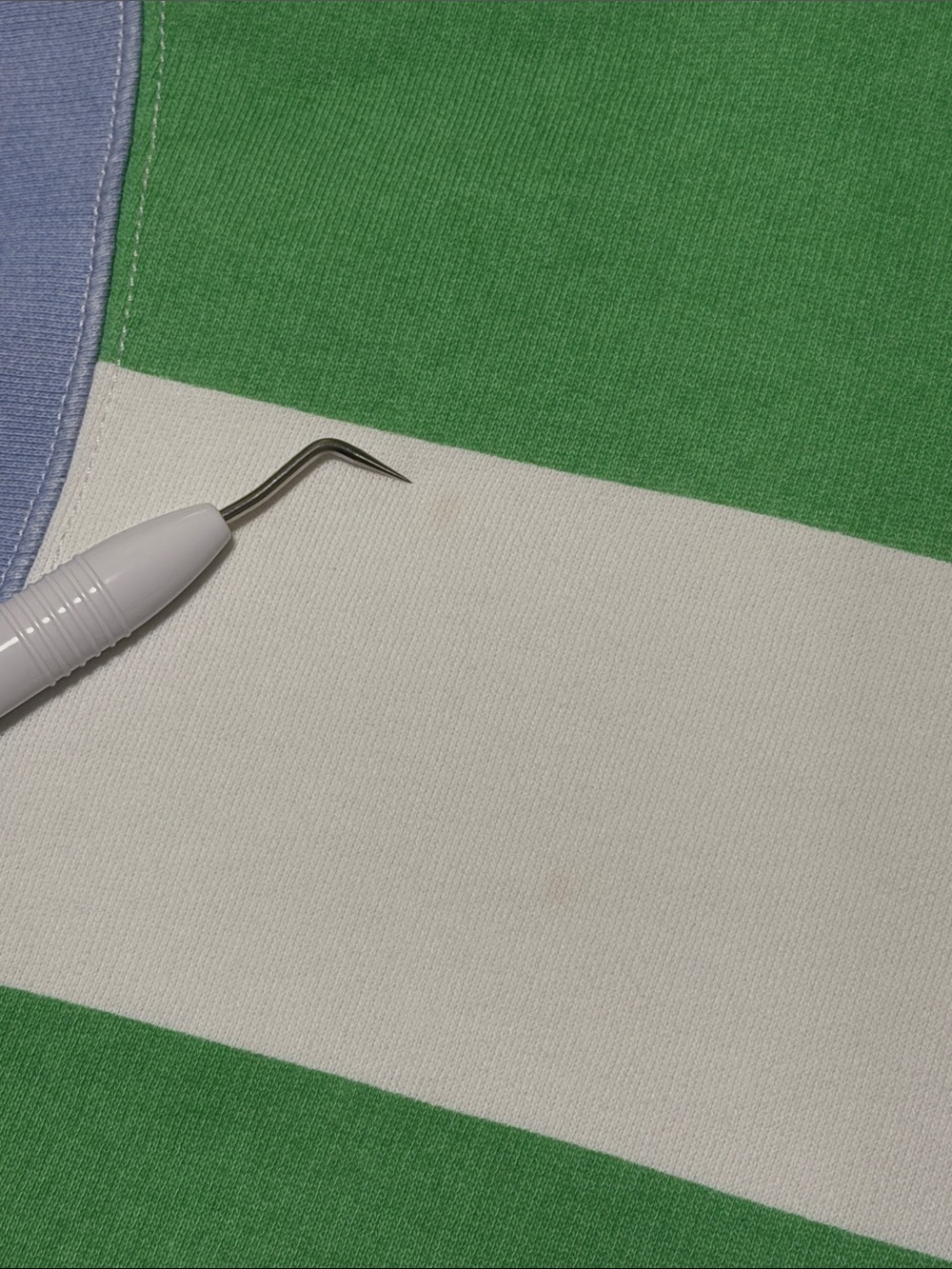 Polo by Ralph Lauren Green, White, Blue & Pink Striped Crewneck Sweater - Picture 12 of 14
